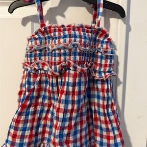 Cat & Jack Red and Blue Checkered Baby Dress
